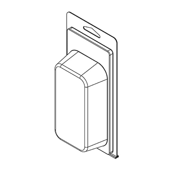 Visipak Thermoform-CLAMSHELL-#206-7.437-3.625-4.688-2.313-1.313-0.020-CLEAR-DOUBLE HANG HO, 500PK 206TF - main